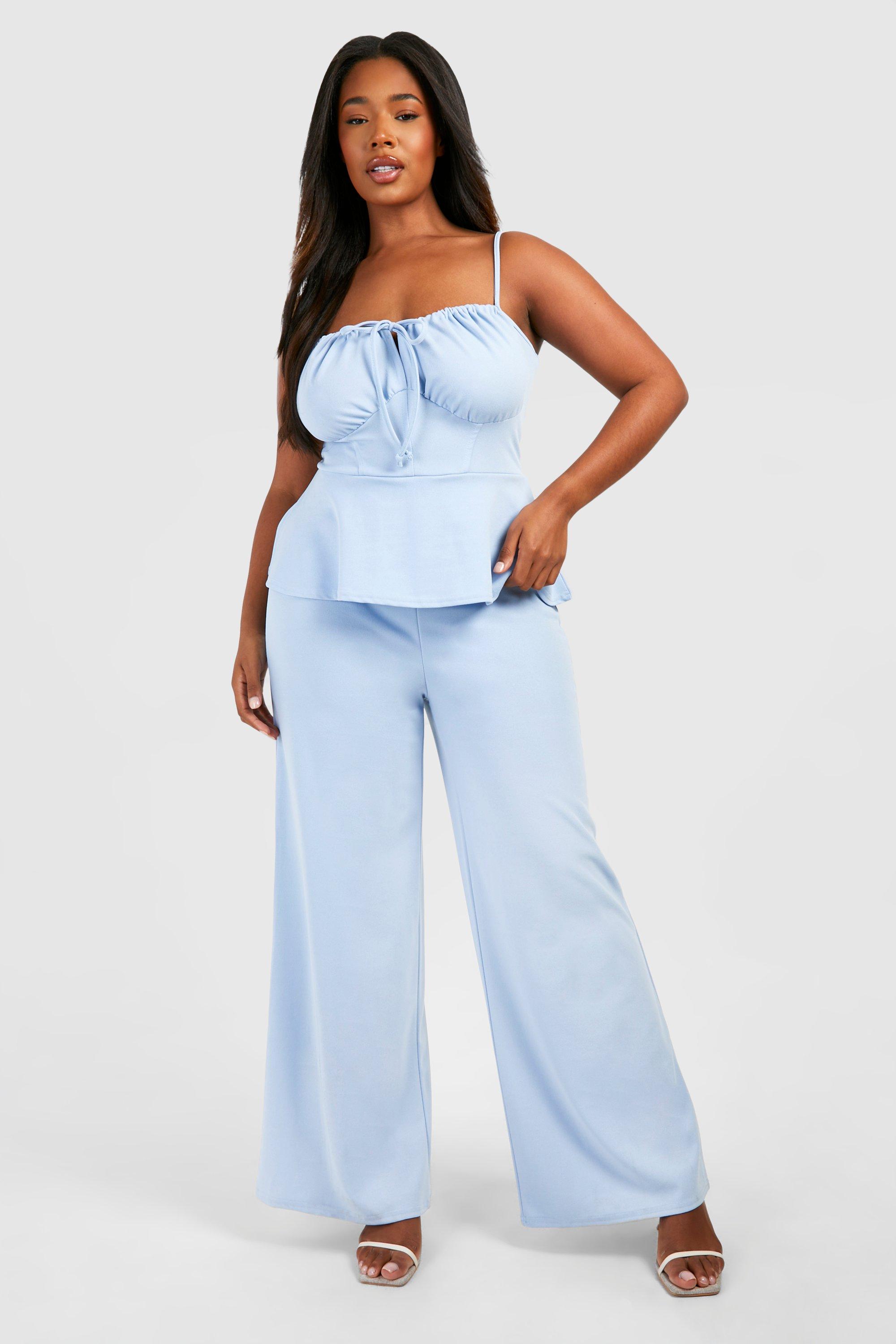 Plus peplum hot sale jumpsuit